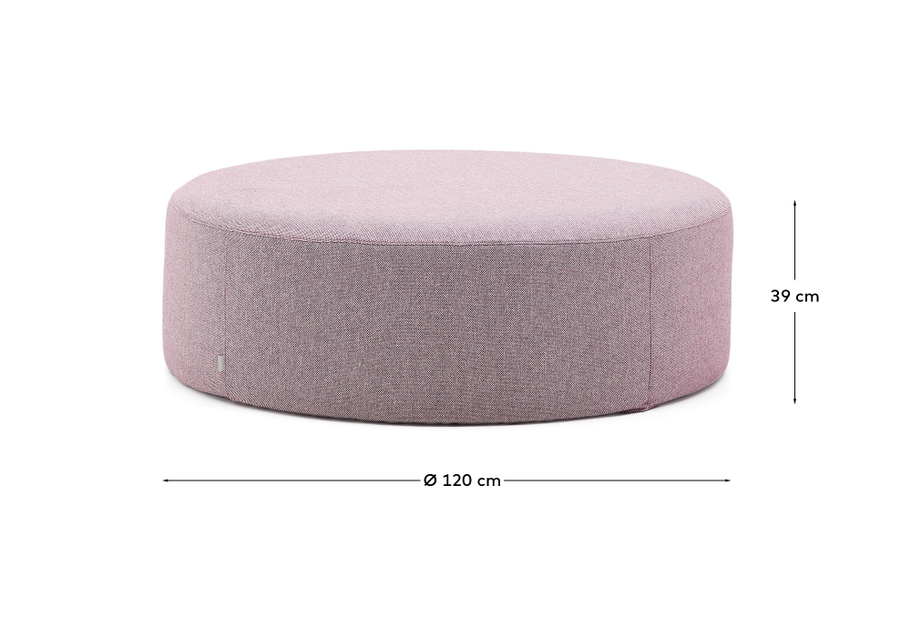 Пуф La Forma (ex Julia Grup) Kaeli фиолетовый со съемным чехлом Ø120 см