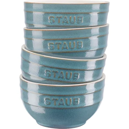 STAUB Набор из 4 чаш для сервировки 14 см античная бирюза EAN 3272340049842