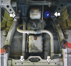 Защита КПП (2 мм, сталь) для Kia Sportage 1994-2005, Kia Grand Sportage 1999-2005 Motodor.01020