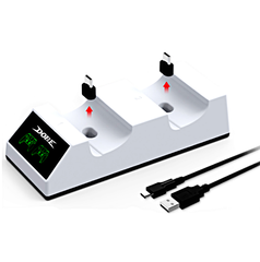 Зарядная станция для 2-x геймпадов PS5 DOBE ( TP5-0508B ) (Бело-черный)