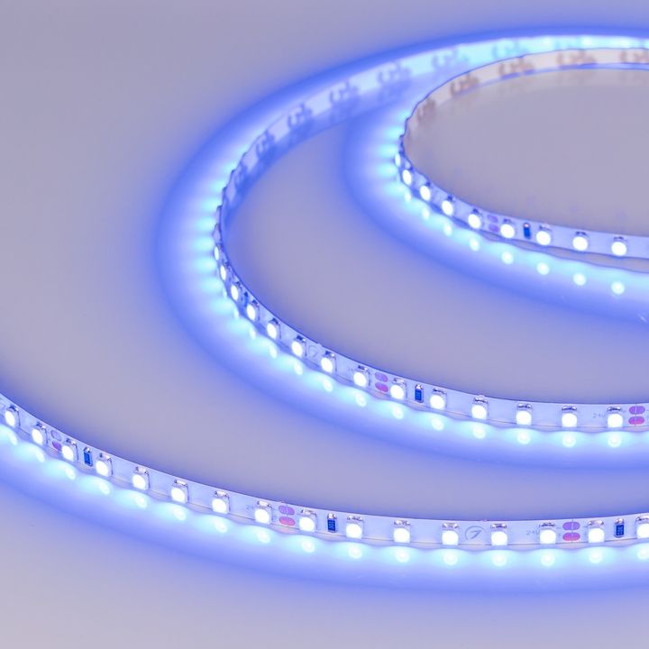 Светодиодная лента RT-A120-5mm 24V Blue (9.6 W/m, IP20, 2835, 5m) Arlight 015660(3)