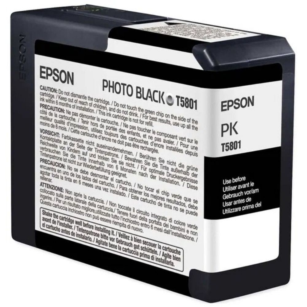 Картридж EPSON T5801 черный фото для Stylus Pro 3800 (c13t580100)