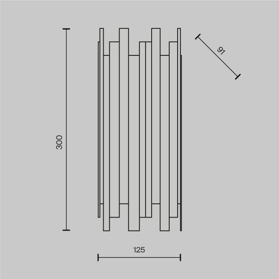 Настенный светильник Maytoni Coliseo MOD136WL-01BS