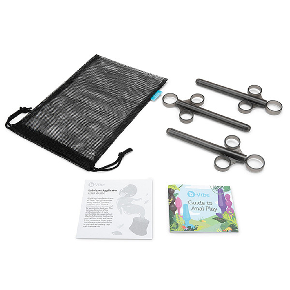 Набор из 3 черных шприцев для лубриканта b-Vibe BV-023