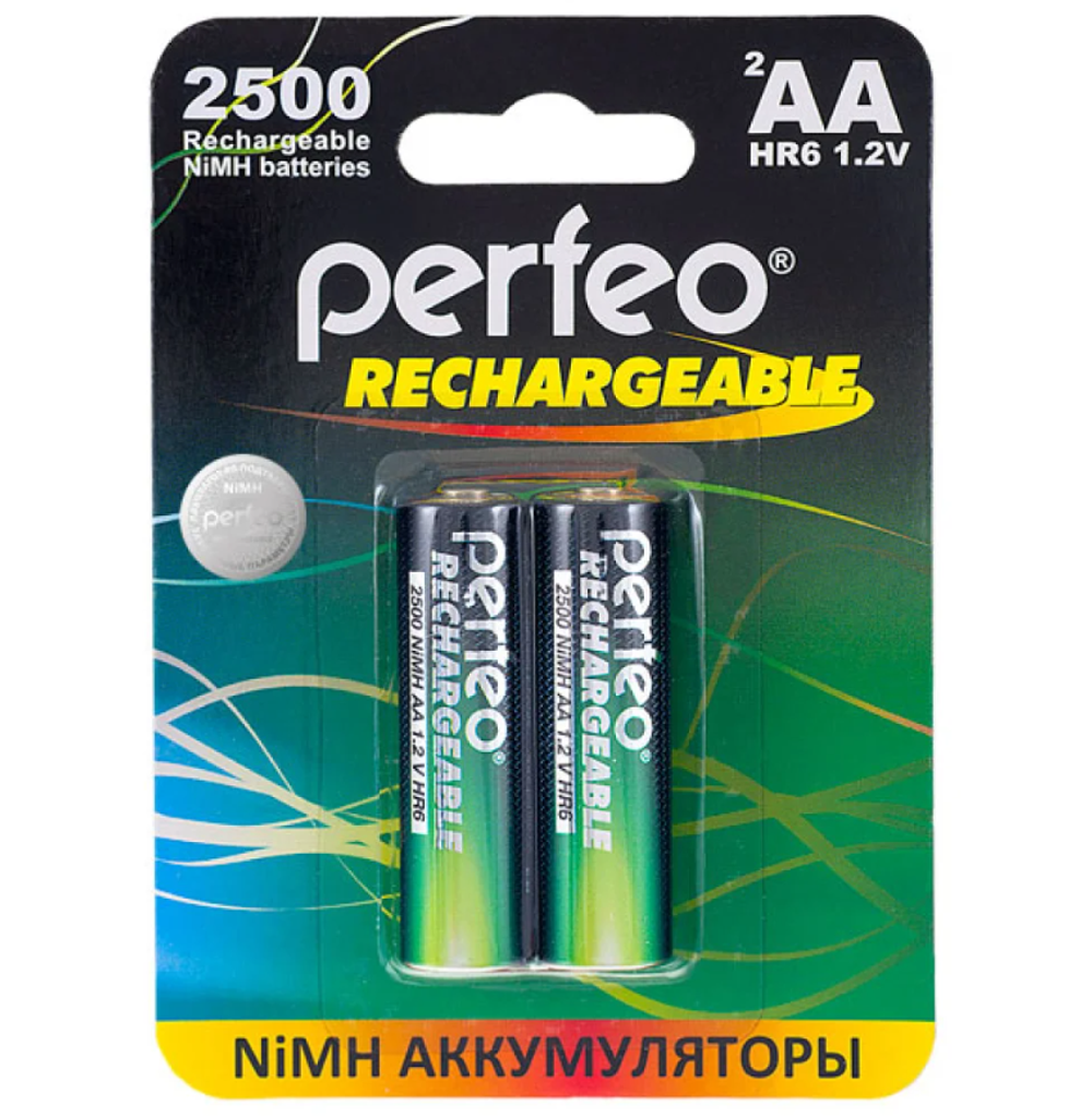 Аккумулятор AA HR-6 / 2500mAh Perfeo PF AA2500/2BL (2шт)