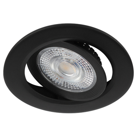 Светильник светодиодный встраиваемый ЭРА KL LED 25A-5 3K BK круглый поворотный черный 5Вт 3000К