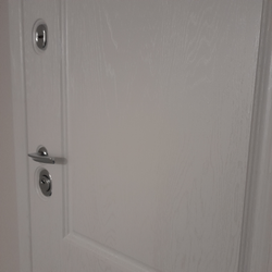 Входная металлическая дверь Дива (Diva)  МХ-9 Альберо браш серебро / Гладкая (белый матовый, без текстуры)