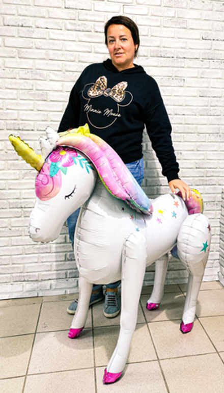 Шар Ходячая фигура "Единорог Спящий" 117 см