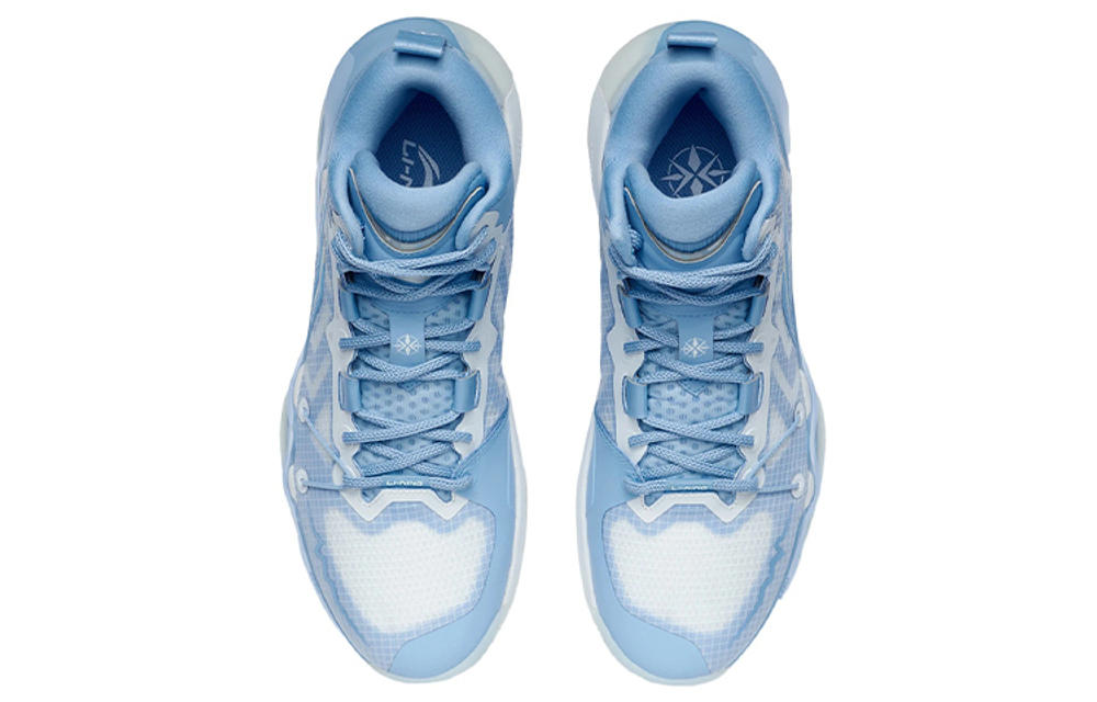 LiNing Li Ning Li Blade 2 Shock Relief Anti-skid Rebound Help Basketball Shoes Snow Blue