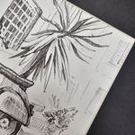 Картина, графика в паспарту 21х30 см на стену для интерьера "Мопед"