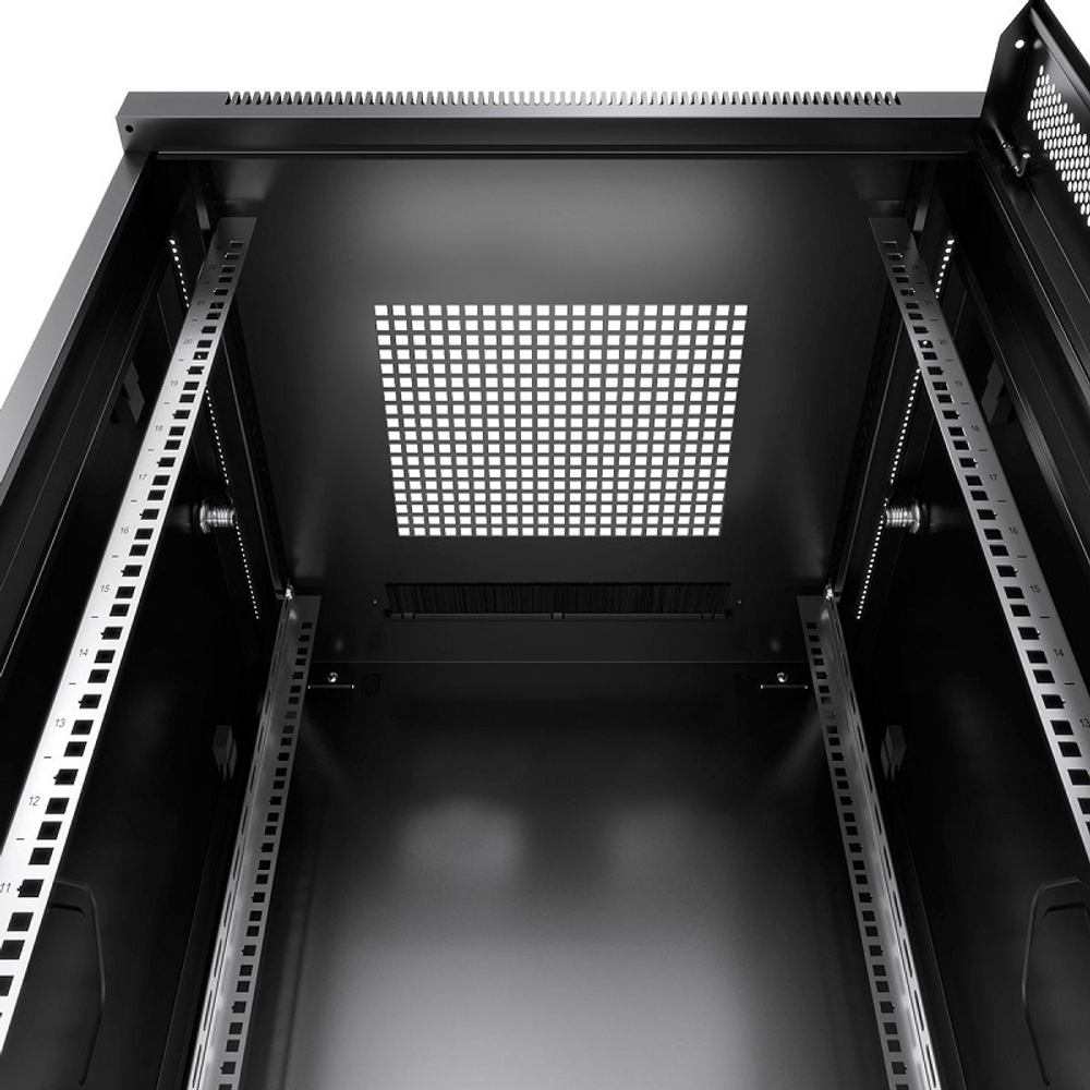 Шкаф напольный 19", 27U Cabeus SH-05C-27U60/60-BK