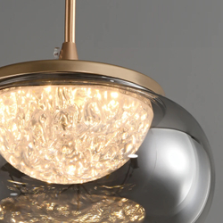 Подвесной светильник MT9128-1H gold/smoke