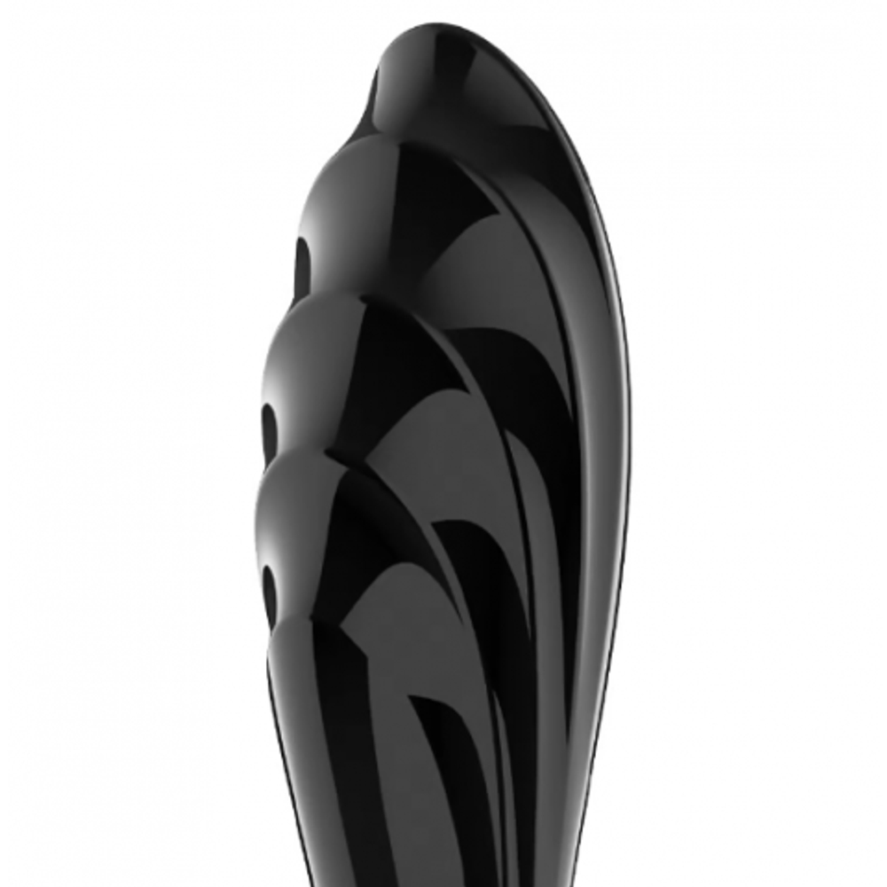 Стеклянный фаллоимитатор Satisfyer Dazzling Crystal (18,2×3,6 см), черный