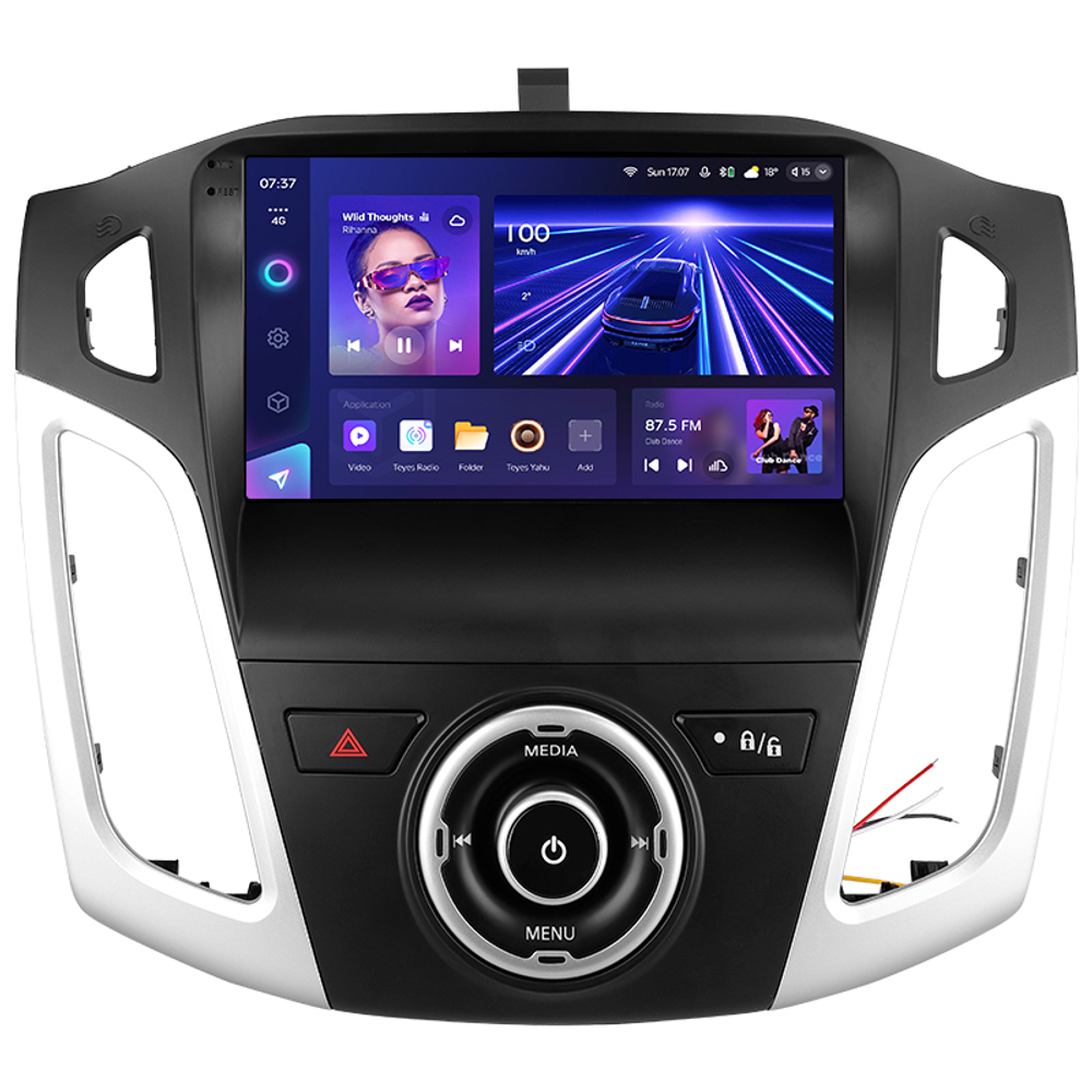 Магнитола для Ford Focus 3 2011-2019 (поддержка автопарковки) - Teyes CC3-2K QLed Android 10, ТОП процессор, 4G SIM-слот, CarPlay
