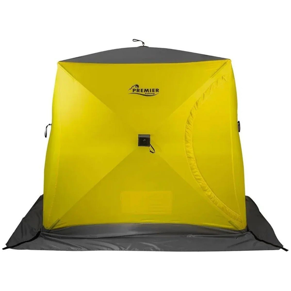 Палатка зимняя утепленная Premier Fishing Куб-2 желтый/серый (PR-WFSCI-180YG)