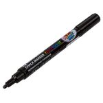 Маркер меловой "POP-ART" ЧЕРНЫЙ, 3,5 мм, сухостираемый, для гладких поверхностей, BRAUBERG, 151525