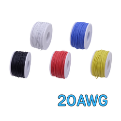 Комплект проводов силиконовых 20AWG - Ч/Б/К/С/Ж