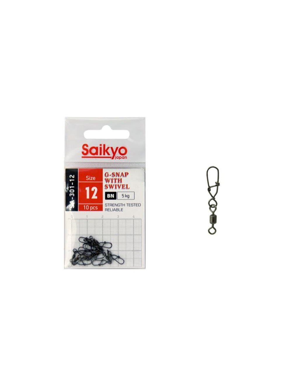 Вертлюг с застежкой  SA-301-12 ( 1упк. по 10 шт.)