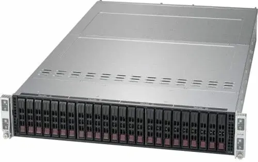 Серверная платформа 2U Supermicro SYS-2029TP-HC0R 4*node (2*LGA3647, C621, 16*DDR4 (2933), 6*SAS 12Gb/s, 6*2.5" SAS/SATA HS, 2*PCIE, VGA, 2*USB 3.0) 2