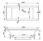 Акриловая ванна VAGNERPLAST VERONELA 180x80