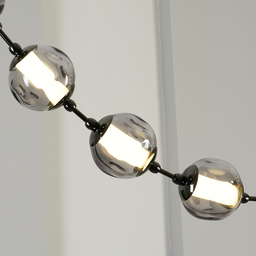 Подвесной светильник OD2437A-16 pearl black/smoke