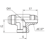 Штуцер PT JIC 1.1/16" BSP 1/2"