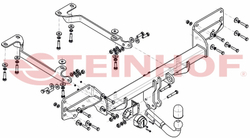 Фаркоп Steinhof L-116 для Land Rover Range Rover Sport L494 2013-(паспорт и сертификат в комплекте)(без электрики)