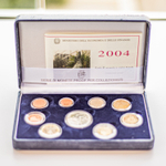 Italy 2004 Proof Coin Set "Federico Fellini" with 5 EUR Silver Coin "50 Years of Television Broadcasting in Italy"