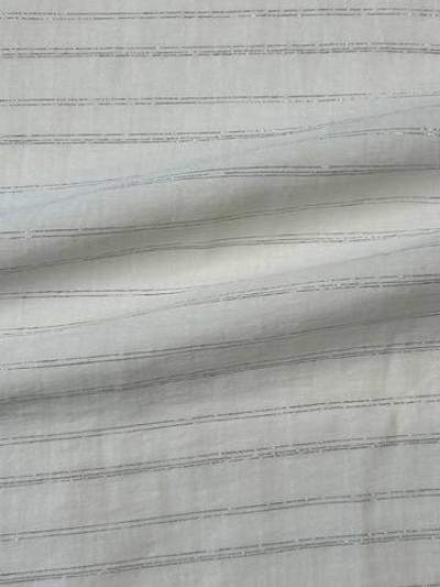 Хлопок с п/а и люрексом белый в тонкую полоску