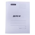 Скоросшиватель Дело, 300г/м2, картон мелованный, белый, Спейс