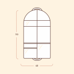 Чехол взрослый с карманами 110х60 (коричневый)