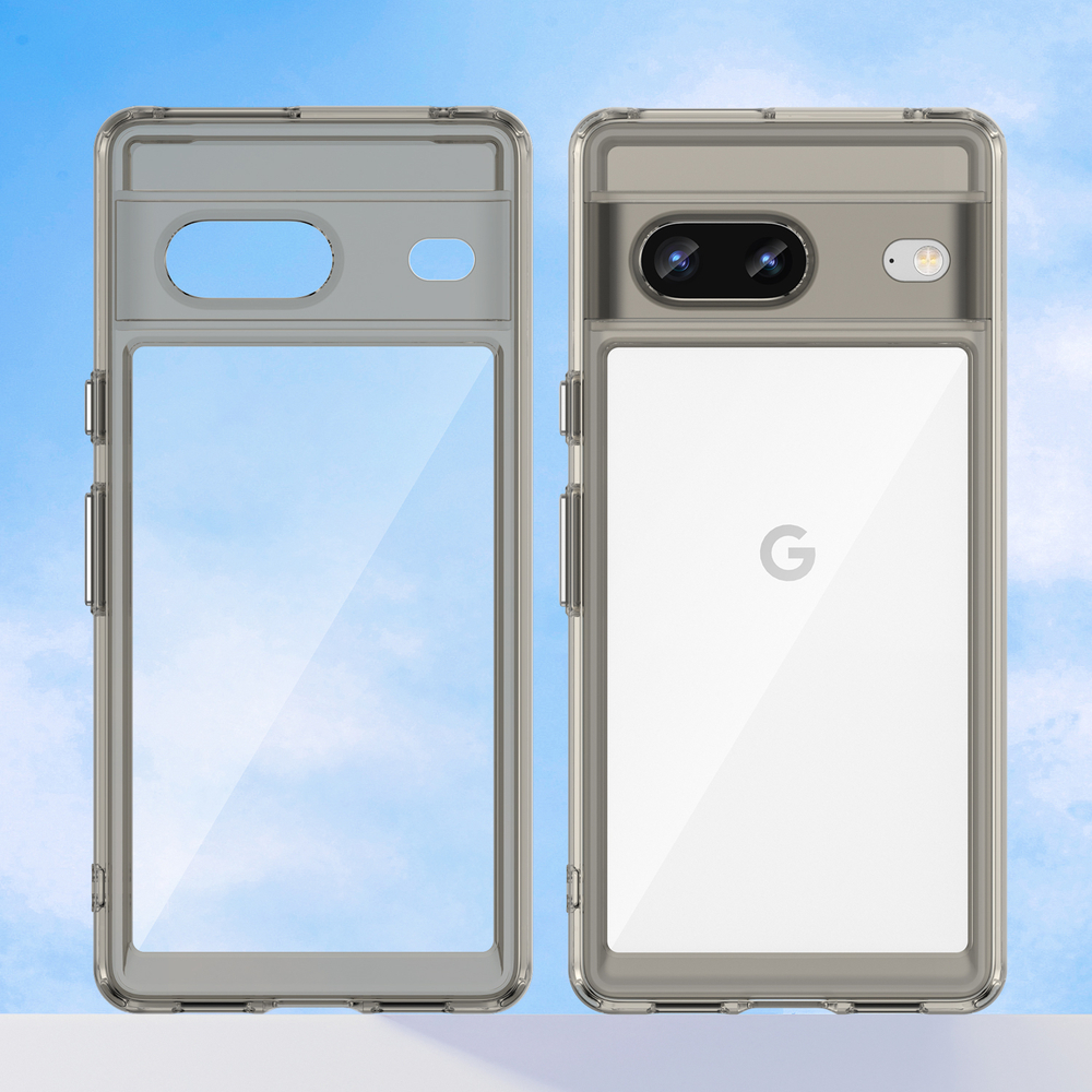 Усиленный чехол с серыми рамками для смартфона Google Pixel 7, мягкий отклик кнопок
