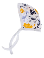 Чепчик детский, белый/животные, р.68см 7665235