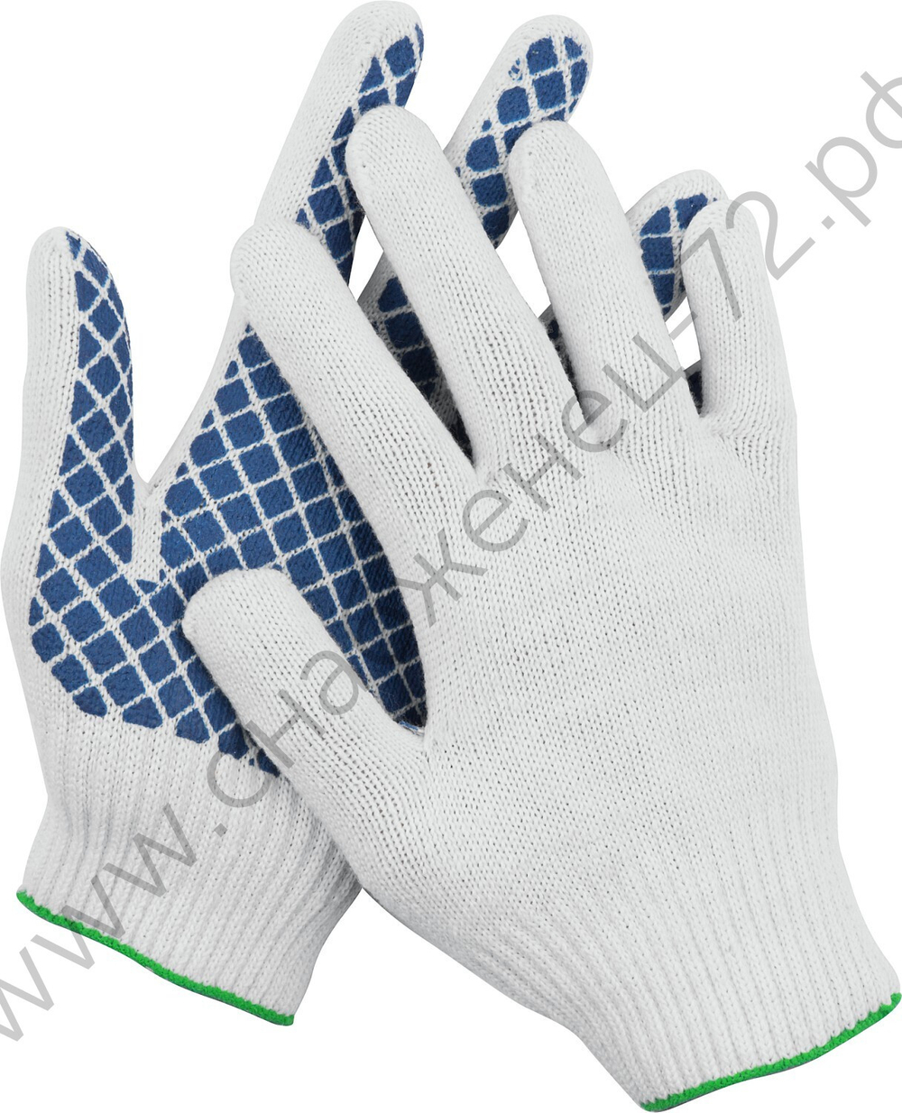 DEXX с ПВХ покрытием (облив ладони), 10 пар, х/б 7 класс, перчатки рабочие (114001-H10)