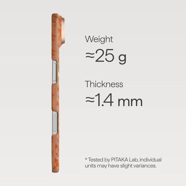 Чехол Pitaka Edge Case для iPhone Air, Янтарный | Amber