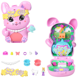 Polly Pocket - Чаепитие с кроликом Компактный набор + кукла + аксессуары JCR40