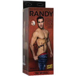Фаллоимитатор с мошонкой на съемной присоске RANDY Signature Cocks ТПЕ
