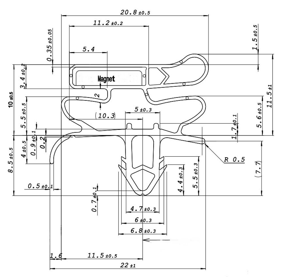 Уплотнитель для холодильника ATLANT INC. ХМ-4012-080 х.к. 860*560 мм (010 АНАЛОГ)