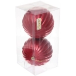 Набор шаров «Волшебные грани « 10 см (в наборе 2 шт), Рубин