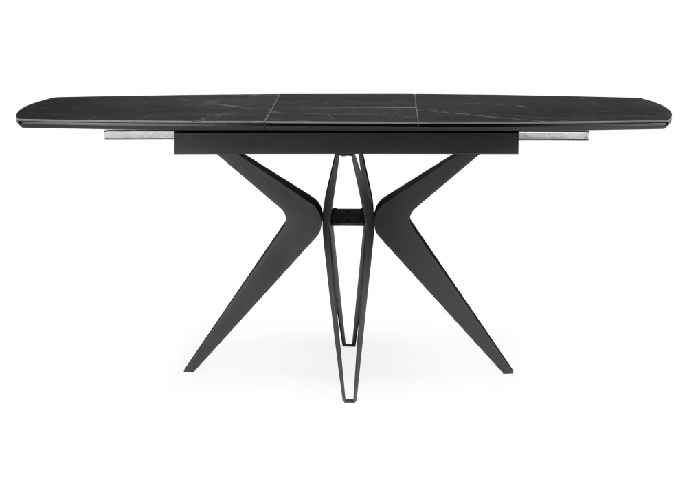 Керамический стол Woodville Риполь 160(205)х89 черный мрамор shakespeare black, черный