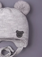 Шапка детская зимняя вязаная с ушками