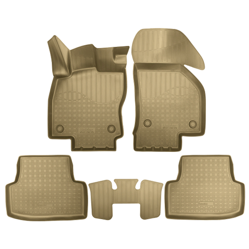 Ковры в салон Norplast/Unidec для Volkswagen Golf VIII (2017-) Полиуретан, Бежевый, арт.NPA11-C95-170-2-B