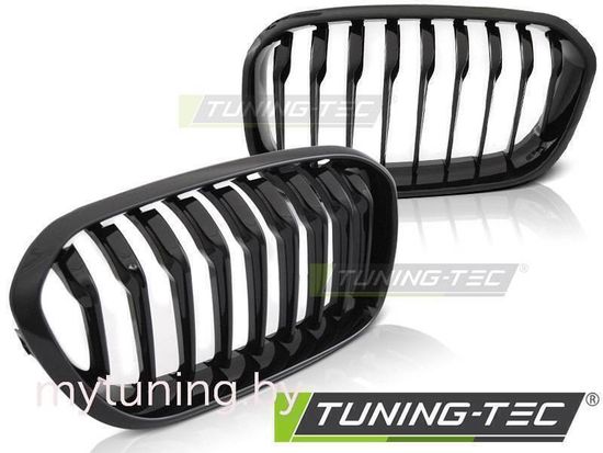 Решетка (ноздри) радиатора GLOSSY BLACK для BMW 1 F20 F21 LCI