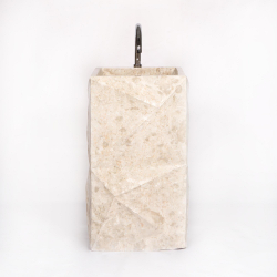 Раковина напольная из мрамора Square Acak Cream RN-01700 (50*50*90 см)