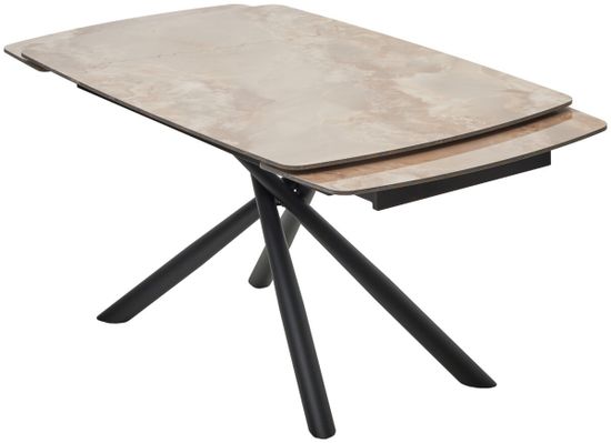 Стол RIVOLI 140 GLOSS AMBER JADE SOLID CERAMIC / BLACK