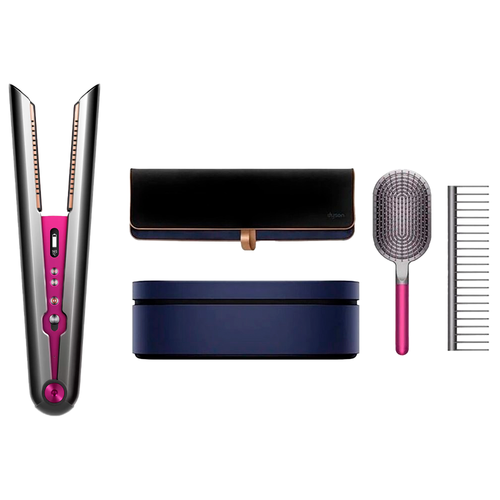 Выпрямитель для волос Dyson HS03 Gift Edition с набором расчесок, Nickel / Fuchsia (Никель / Фуксия)