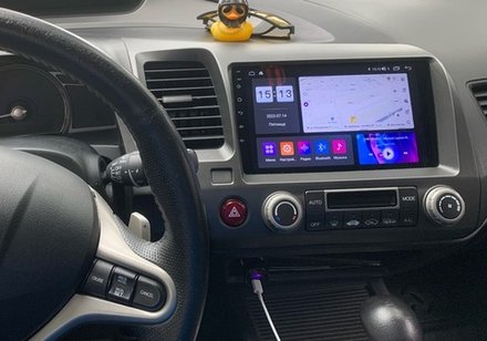 Магнитола для Honda Civic 2005-2012 (левый руль, рамка 9)- Vaycar VA20-0044 на Android 13, 8-ядер, 4G SIM-слот