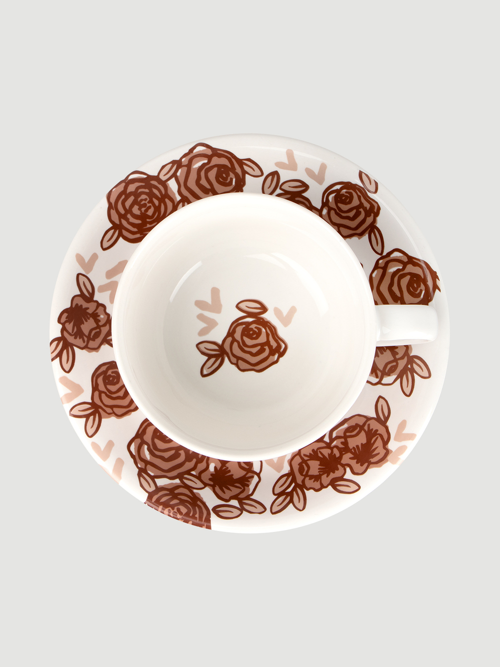 Чайная пара Розы {чашка и блюдце}