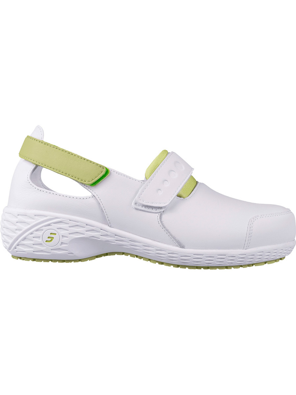 Туфли медицинские OXYPAS SAMANTHA женские на липучках, белый/зеленый, 41