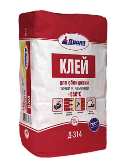 Д-314 Клей термостойкий для печей и каминов +850 10кг
